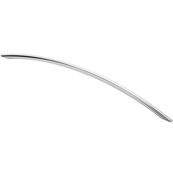 Curved Chrome Cabinet Pull 408×10mm, 352mm Centered Fixings