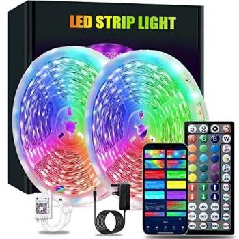 Music-Responsive 20m RGB LED Strip Light