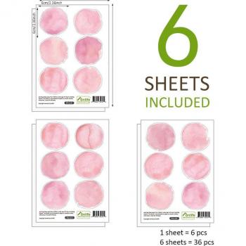 36pc Removable Circle Wall Decals in Pink, Grey, and Lilac for Nursery