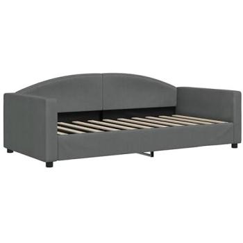 Dark Grey 90x190cm Day Bed – No Mattress, VidaXL Fabric