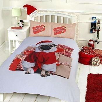 Sleepdown Christmas Pug Bed Linen Set