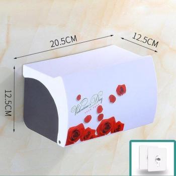 Plastic toiletrolhouder met handdoekdispenser