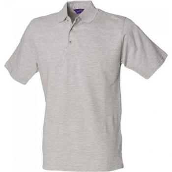 Henbury Herren-Poloshirt schweres Baumwollmaterial XL grau