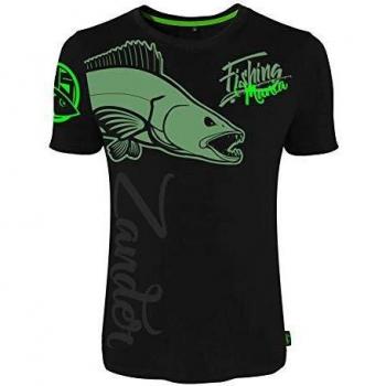 Men’s 2XL Zander Fishing Tee – Hotspot Black Edition