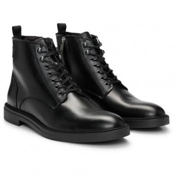 Botte montante BOSS, cuir noir, taille 41