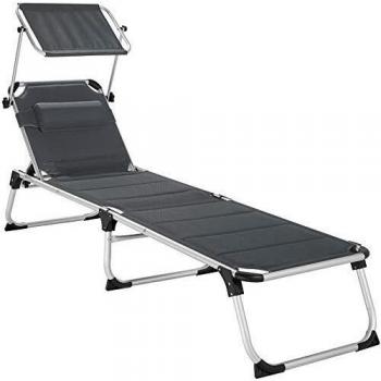 Sdraio Pieghevole Imbottito con Tettuccio Regolabile