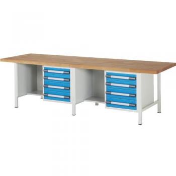 EuroKraft Pro 8‑Drawer Workbench, Frame Construction – 120/150 mm