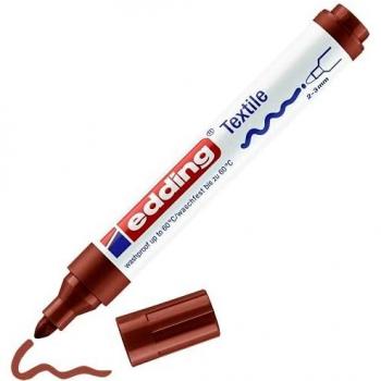 Edding 4500 4-4500007 Textilmarker (10 Stk), 2-3mm, Rundspitze, braun