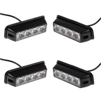Lámpara Roja Parpadeante 4x1 2/24V con Luces Naranja