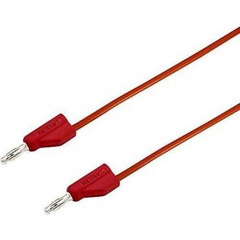 VOLTCRAFT Messleitung 4 mm Stecker 0.5 m Rot MSB-300