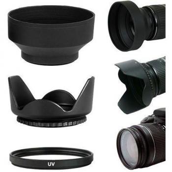 Kit de protection d'objectif avec filtre UV 52MM pour Nikon D7100