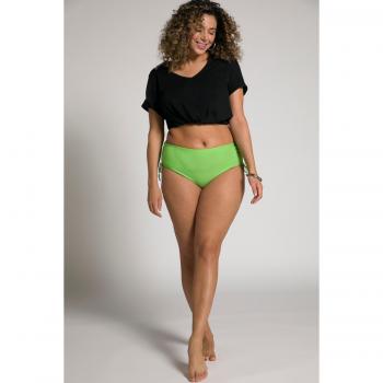 Slip bikini donna taglia 52 arricciato, Verde, Poliestere/Fibre sintetiche/Elastan