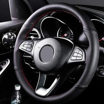 Estuche de Cuero Negro Duradero para Volante Mercedes‑Vito 2015‑2020