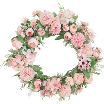 Artificial Rose Flower Wreath for Door
