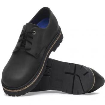 Derbies en cuir noir pour hommes, Birkenstock Highwood Lace Low, taille 12 US