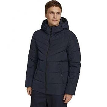 Tom Tailor Steppjacke, Reißverschlusstaschen, Kapuze, uni, für Herren