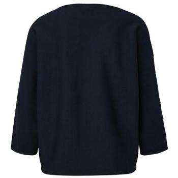 S.Oliver BLACK LABEL Damen Comfort Fit Strickpullover, Fledermausärmel, Marine, Größe 42