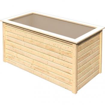 Karibu Hochbeet aus Fichte, natur, 173x82x89 cm