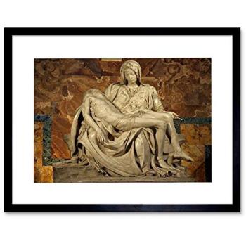 Michelangelo’s Pietà (Mary & Jesus) – 12x16″ Marble Wall Art Canvas