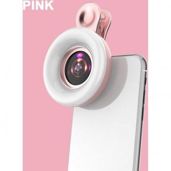 Luz de anillo LED para selfies, lámpara portátil con clip, 53 LEDs, 15X