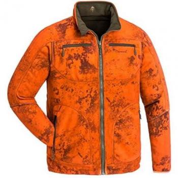 Pinewood Red Deer Camou Wende Fleece Jacke Strata Blaze/Wildlederbraun