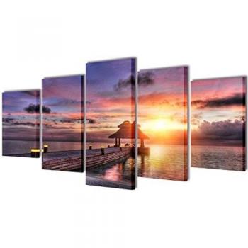 Oceanfront Pavilion Canvas Portraits – 100 x 50 cm