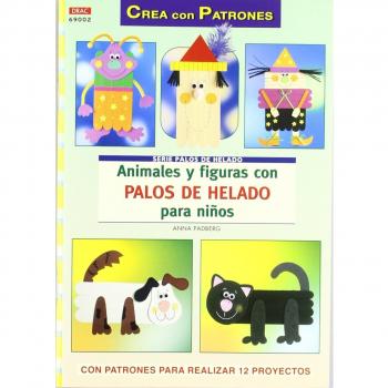 Animales y figuras con palos de helado para niños.