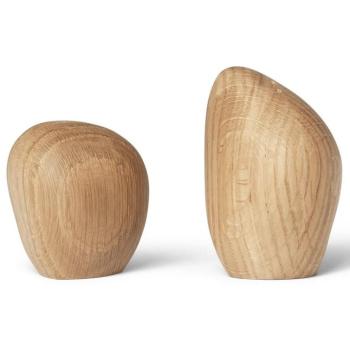 Salière et poivrière en bois Cairn, couleur marron clair