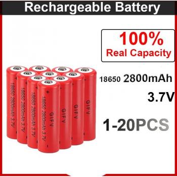 Pila 18650 3,7 V Recargable 1‑20 Piezas – Para Teléfonos y Linternas LED