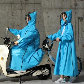 Zippered Hooded Motorcycle Rainwear Poncho for Hiking