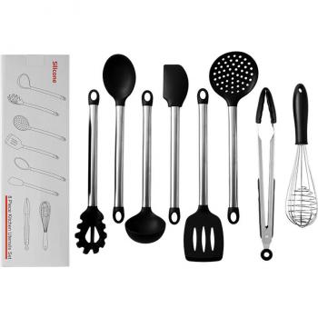 Pack d’ustensiles de cuisine silicone 9 pcs – Résistance à l'adhérence