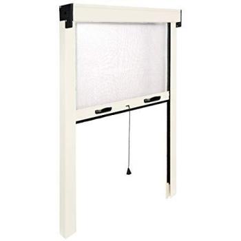 Moustiquaire enroulante pour fenêtre 140 x 170 cm blanche