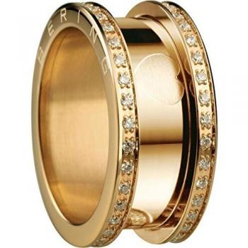 Bering Damen-Ring Arctic Symphony Edelstahl teilvergoldet Zirkonia weiß Gr. 54