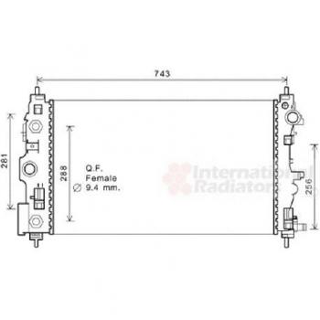 Engine Cooling Radiator 08002046 by Van Wezel