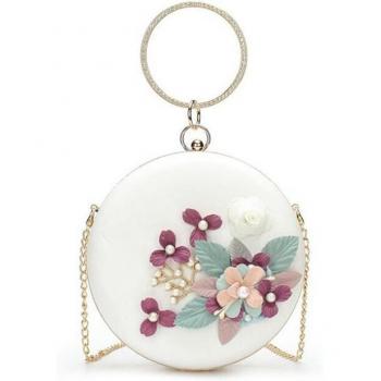 Golden Pearl Petal Luxe Clutch
