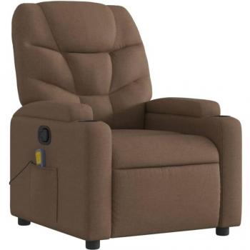 Chaise TV Relaxation Massage 6 zones – Tissu Chocolat