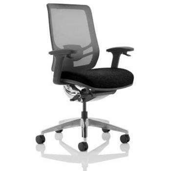 Ergo Click Adjustable Chair Black Fabric and Mesh Back
