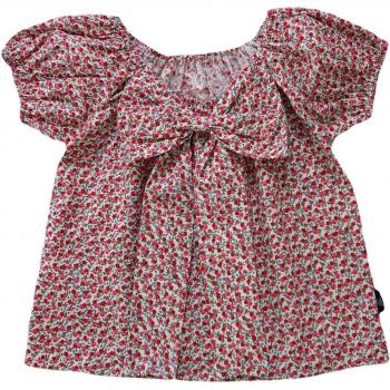 Blusa Juvenil de Manga Corta Floral para 2 a 8T
