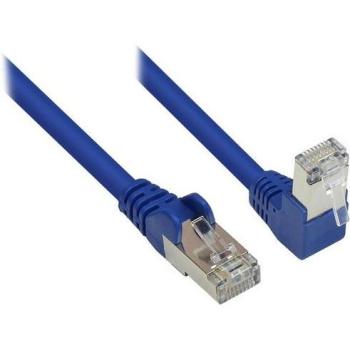 Varia Cat 6 Netzwerkkabel S/FTP 90°‑Winkel blau 7,5 m