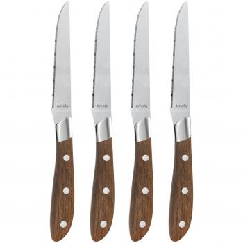 Coffret de couteaux steak Achille en bois de frêne Amefa