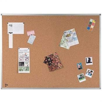 Bi-Office CA03409214 Tablón de Anuncios para Interior con Marco de Aluminio y Superficie de Madera