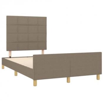 Cadre de lit rembourré taupe 120x190 cm