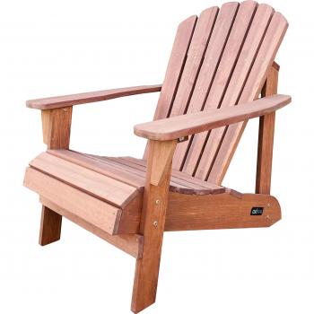 Fauteuil extérieur Adirondack Carmen – bois de prune, dossier haut, 90 × 78 × 93 cm, 14 kg, marron
