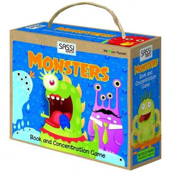 Monsters. Book and concentration game. Con gadget