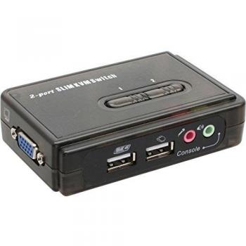 InLine Commutateur KVM avec audio, 2 ports USB