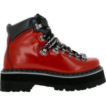 Botines unisex ART ALPINE de piel con cordones en color burdeos