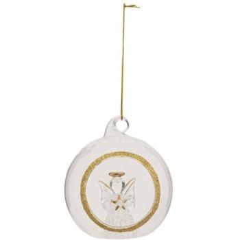 Vetro Luminoso 10 cm – Angelo d’Oro Trasparente (Feeric)