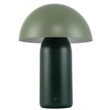 Twin‑Tone Green Mushroom Table Light – 14 Rechargeable with Touch Button