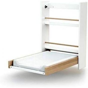 Fasciatoio a parete AT4 in legno bianco e faggio