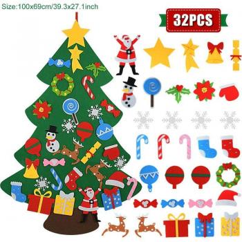Árbol de Navidad Temático de Papá Noel en Fieltro